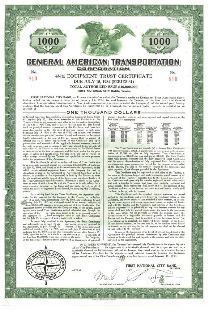 Bond General American Transportation Corporation